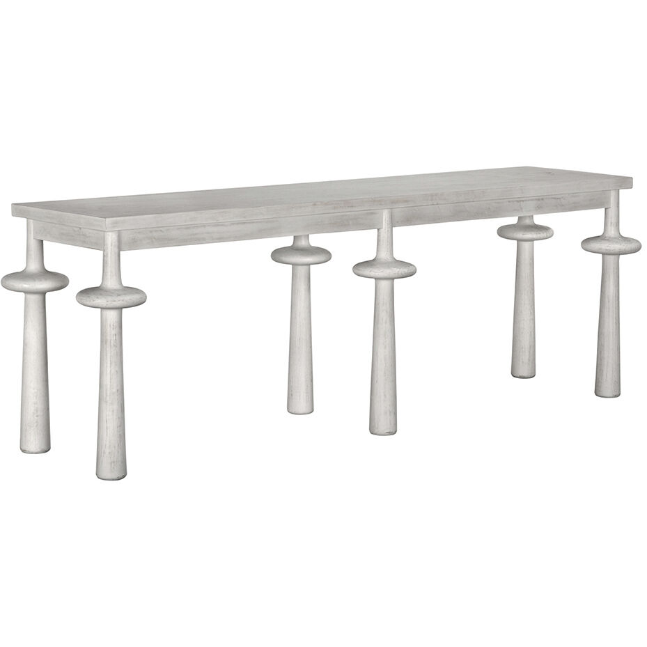 Destemonia 89 X 30 inch White Wash Console