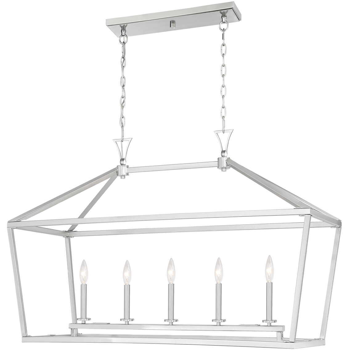 Townsend 5 Light 44 inch Satin Nickel Linear Chandelier Ceiling Light, Essentials