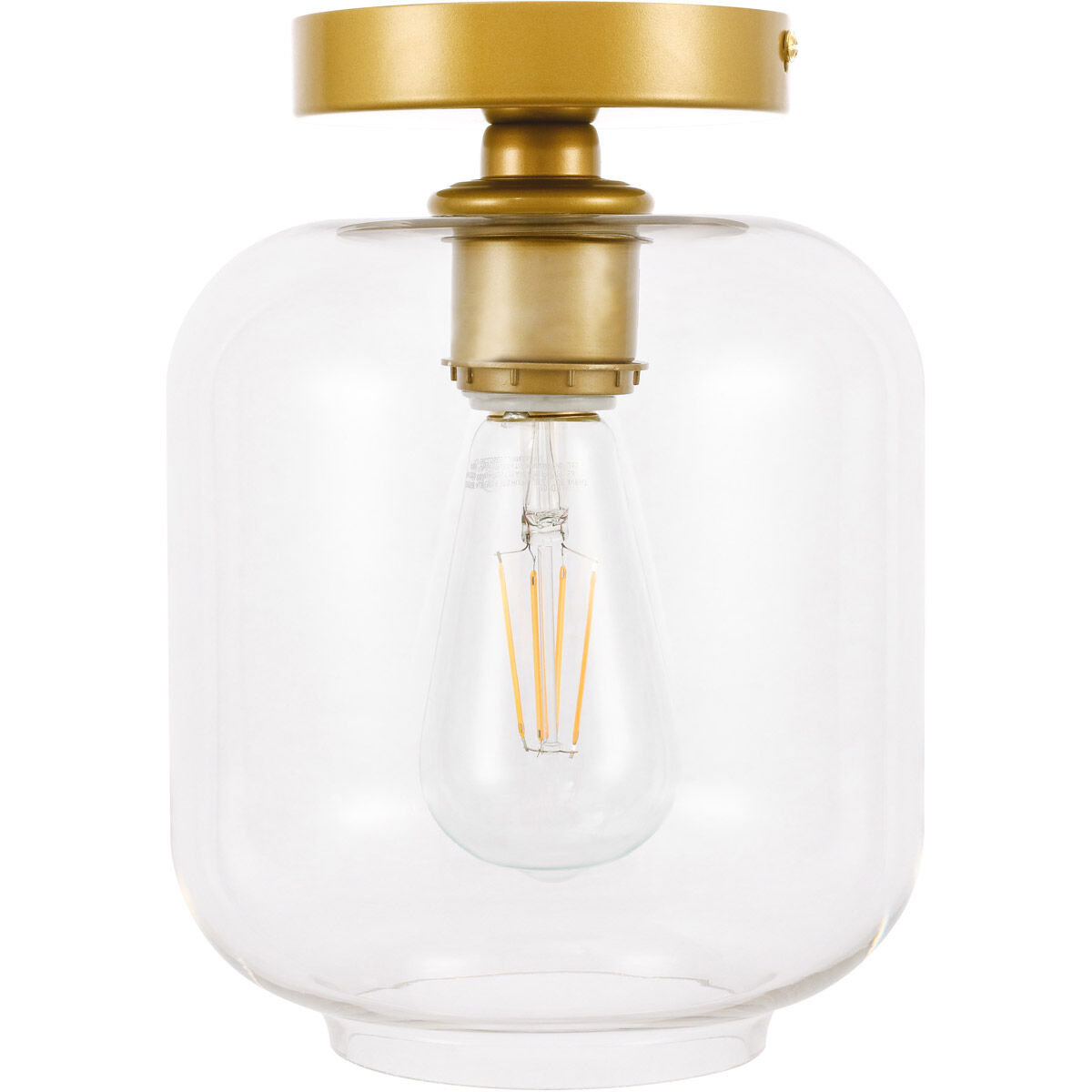 Collier 1 Light 7 inch Brass Flush Mount Ceiling Light