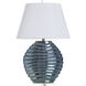 Kozen 31 inch 100 watt Kozen Blue and White Table Lamp Portable Light