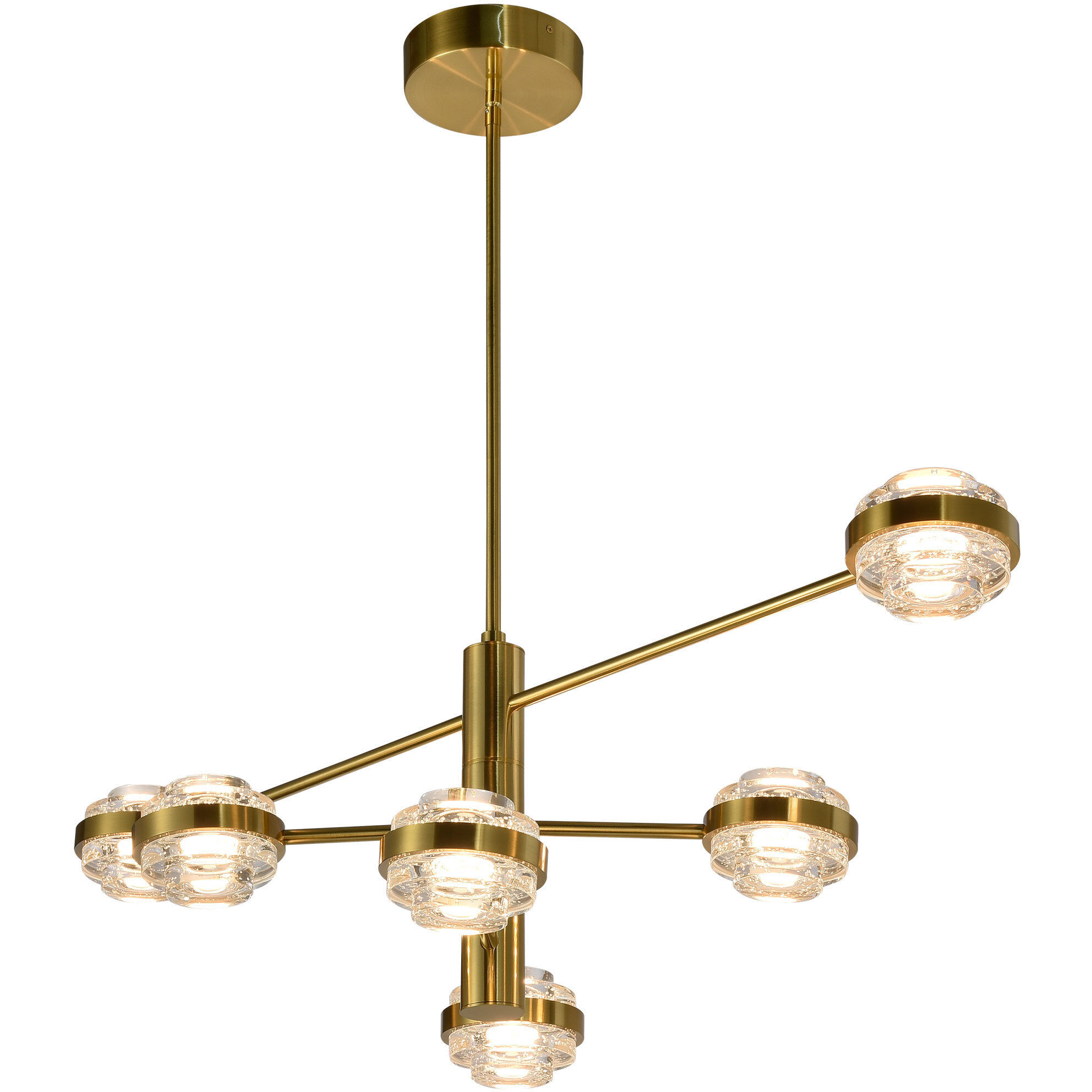 Milano Series 17 inch Antique Brass Chandelier Ceiling Light, Artisan Collection