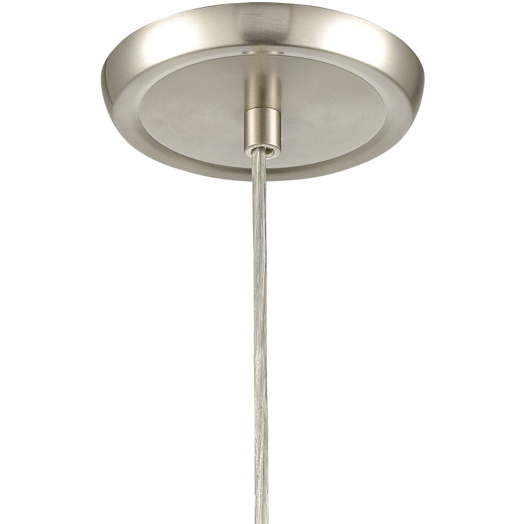 Planetario 1 Light 5 inch Light Brown with Satin Nickel Mini Pendant Ceiling Light