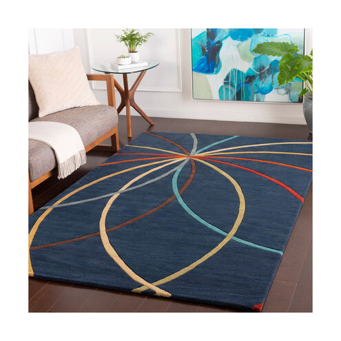 Forum 180 X 144 inch Navy/Burnt Orange/Dark Red/Olive/Dark Brown/Teal Rugs, Rectangle