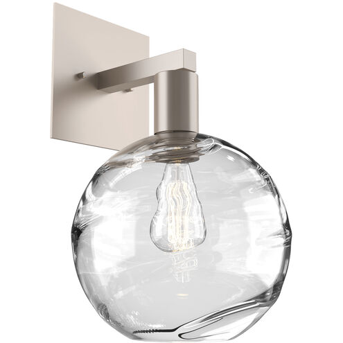 Terra 1 Light 9 inch Beige Silver Indoor Sconce Wall Light in Metallic Beige Silver, Terra Clear