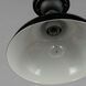 Granville 1 Light 12 inch Gloss Black/Black Outdoor Flush Mount