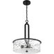 Collins 3 Light 17.75 inch Flat Black Pendant Ceiling Light