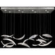 Elevate 8 Light 54 inch Silver Pendant Ceiling Light in Silver Leaf, Dichroic Plumes Studio Glass