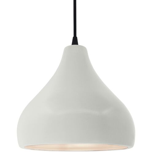 Radiance 1 Light 11.5 inch Matte White and Matte Black Pendant Ceiling Light