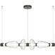 Bolla LED 53.3 inch Burnished Bronze Linear Chandelier Ceiling Light in Amber, Mandrel