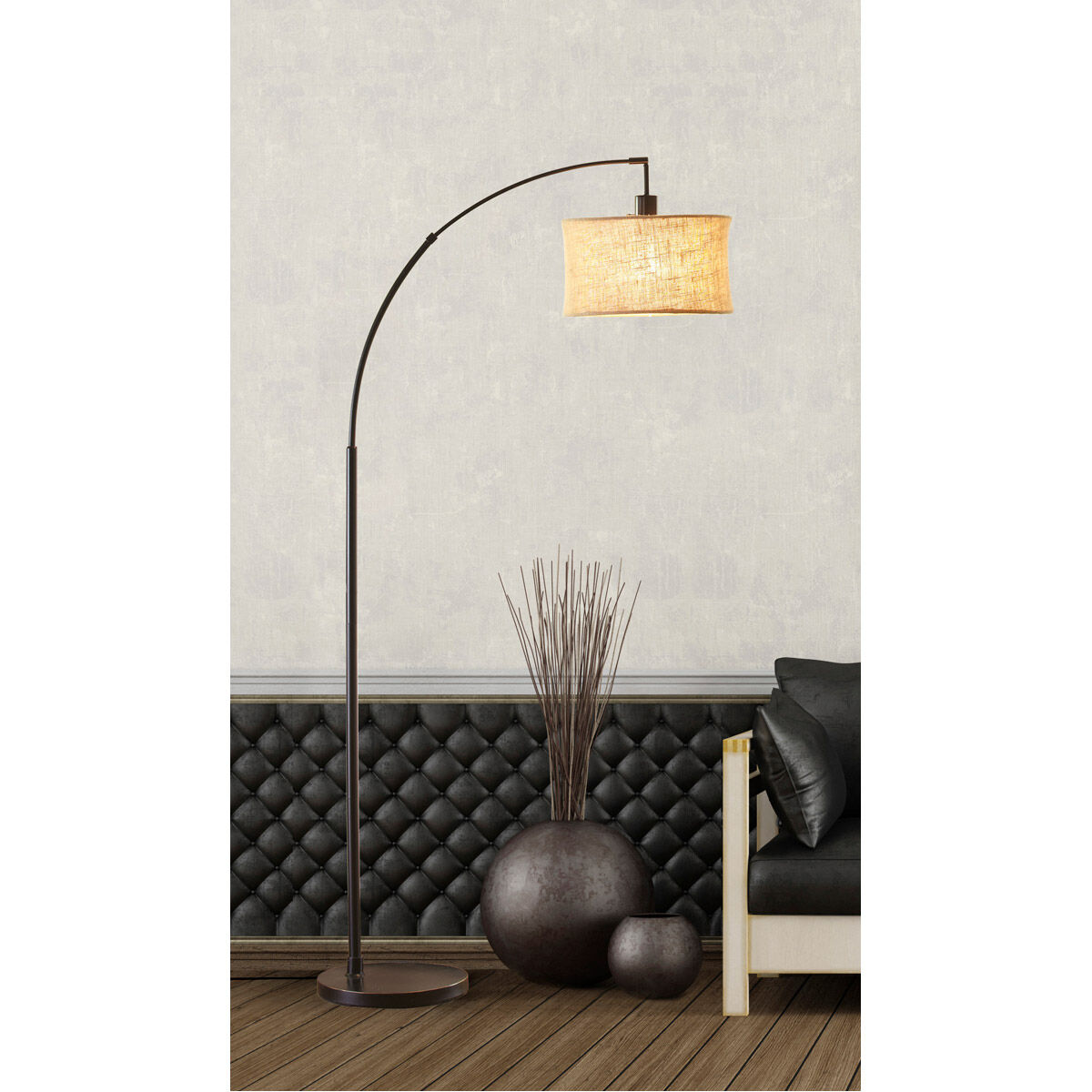 Burlap floor lamp hot sale