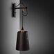 Hooked Wall Light in Graphite / Brass