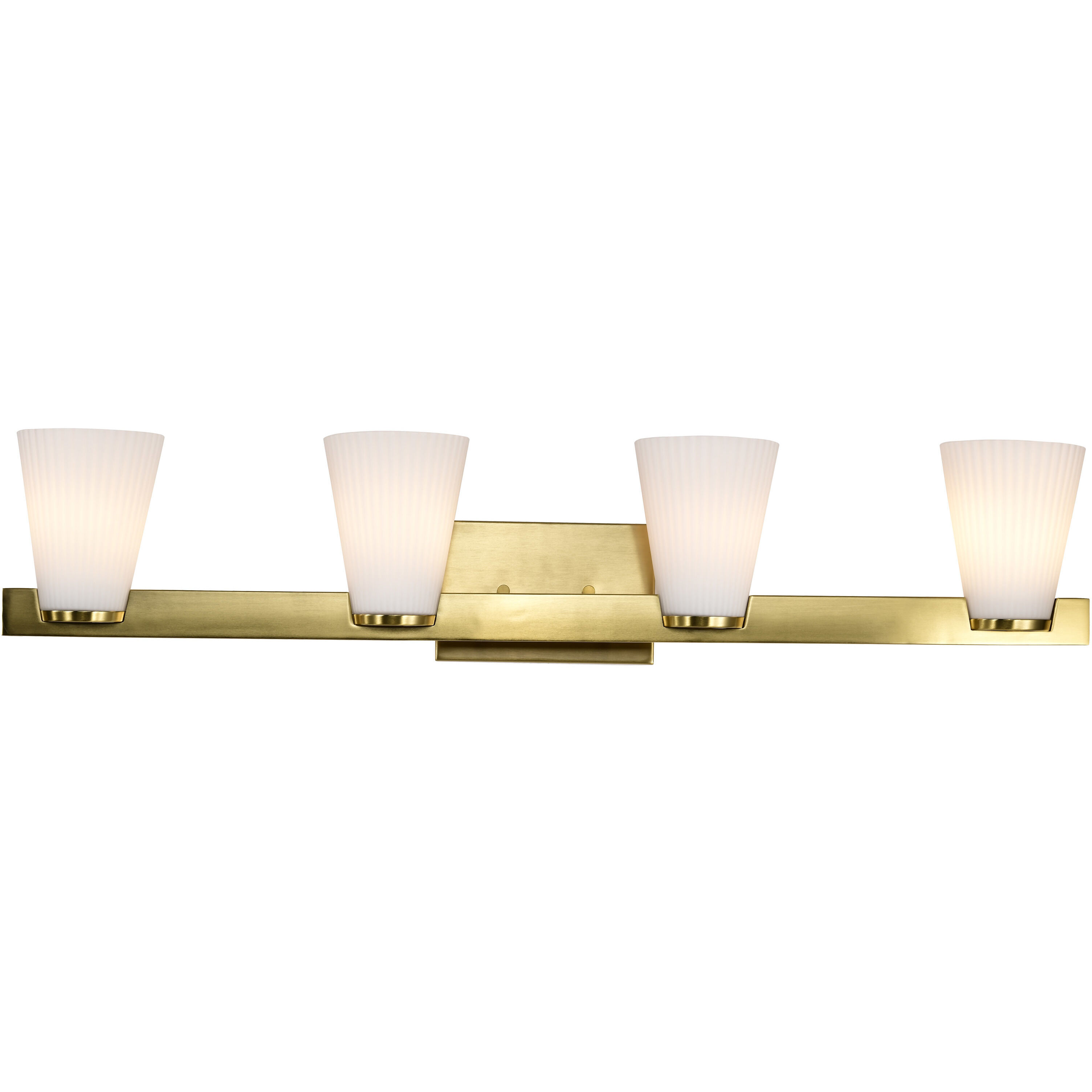 Royale 33.5 inch Burnished Brass Vanity Wall Light