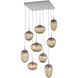 Cosmos LED LED 32 inch Classic Silver Chandelier Ceiling Light, Square Multi-Port