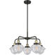 Oxford 5 Light 24.5 inch Black Antique Brass Chandelier Ceiling Light