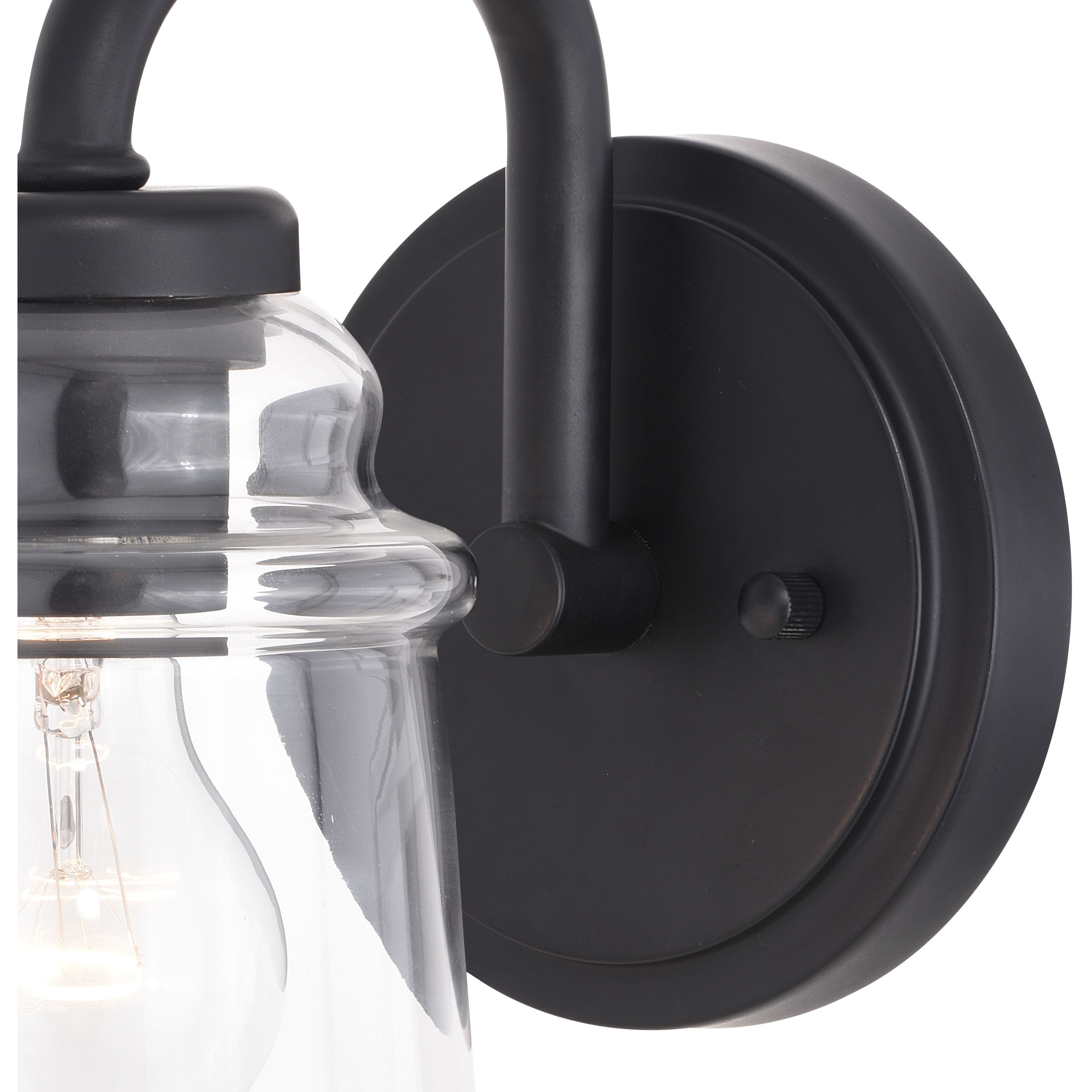 Toledo LED 8 inch Matte Black Bathroom Light Wall Light