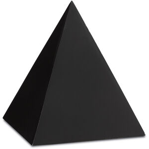 Black Black Concrete Pyramid Decorative Accent, Large