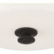 Travis 2 Light 12.5 inch Black Forged Semi Flush Ceiling Light