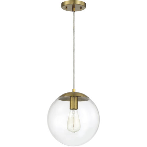 Gaze 1 Light 10 inch Satin Brass Pendant Ceiling Light