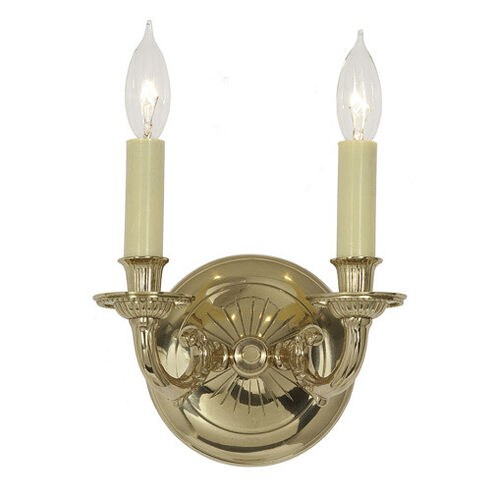 Ray 2 Light 9 inch Polished Brass Wall Sconce Wall Light