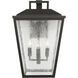 Drew & Jonathan Kennewick 4 Light 19 inch Textured Black Outdoor Wall Lantern, Large