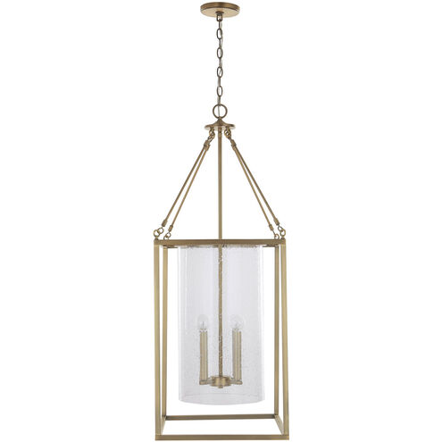 Tatum 4 Light 16 inch Aged Brass Foyer Ceiling Light