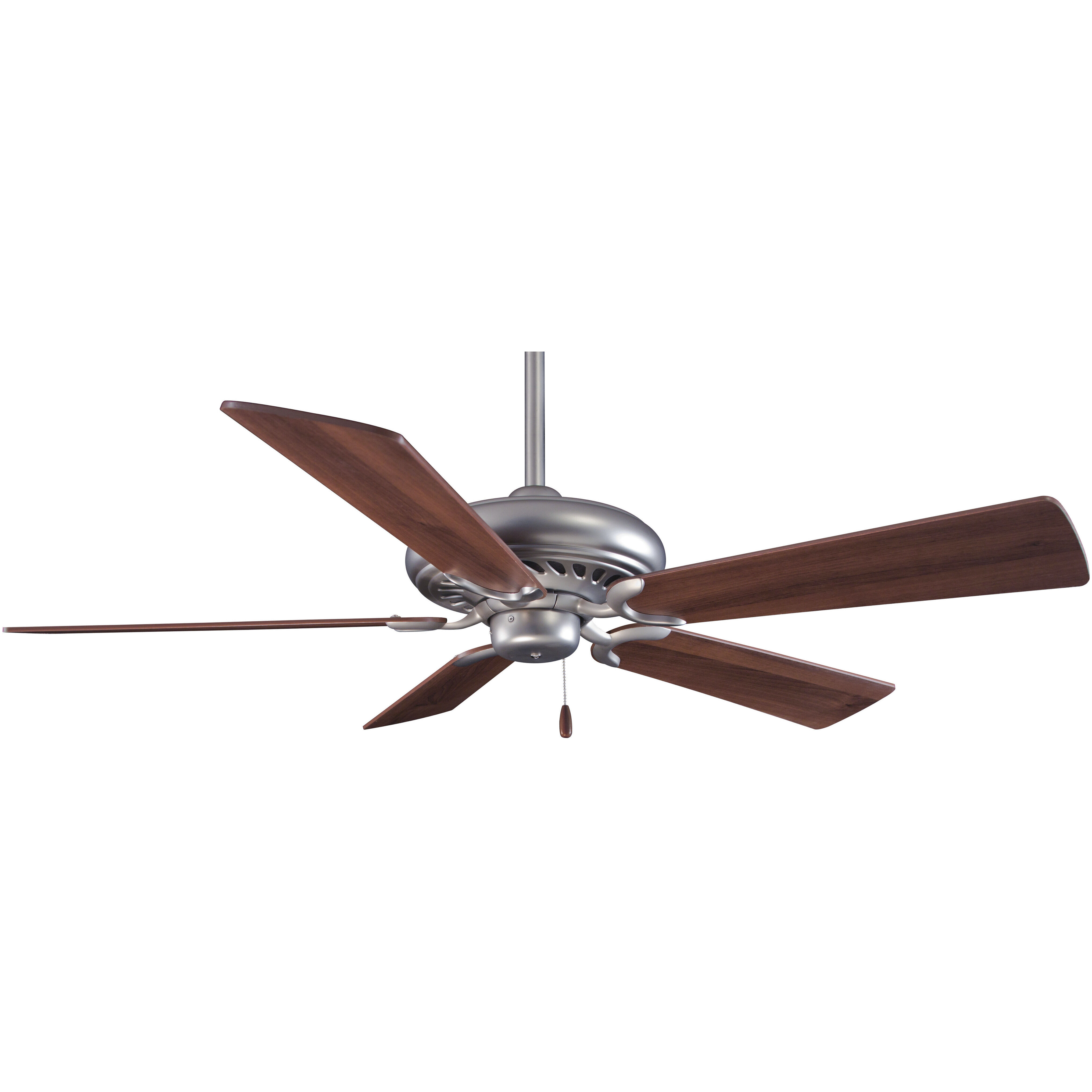Supra 52 inch Brushed Steel/Dark Walnut with Dark Walnut Blades Ceiling Fan