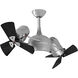 Atlas Dagny-LK 38 inch Brushed Nickel with Matte Black Wood Blades Ceiling Fan