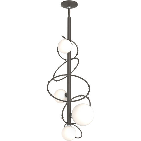 Olympus 4 Light 13.9 inch Dark Smoke Vertical Pendant Ceiling Light