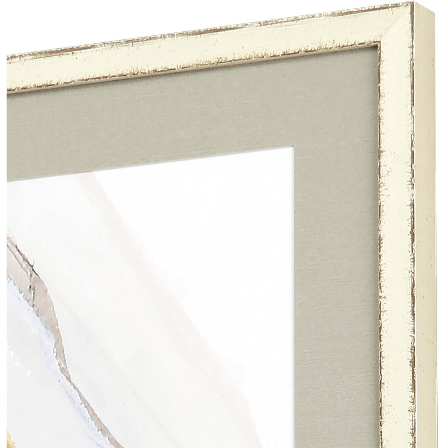 Abstract Yellow and Neutral and White and Gray Framed Art