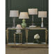 Fiore 72 inch Polished Brass and Natural Console Table