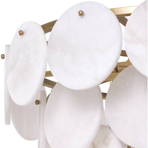 Clementina 9 Light 25.98 inch Antique Brass with Alabaster Chandelier Ceiling Light
