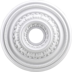 English Study White Medallion