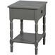 Barrett 24 X 19 inch Carbon Gray and Black Accent Table