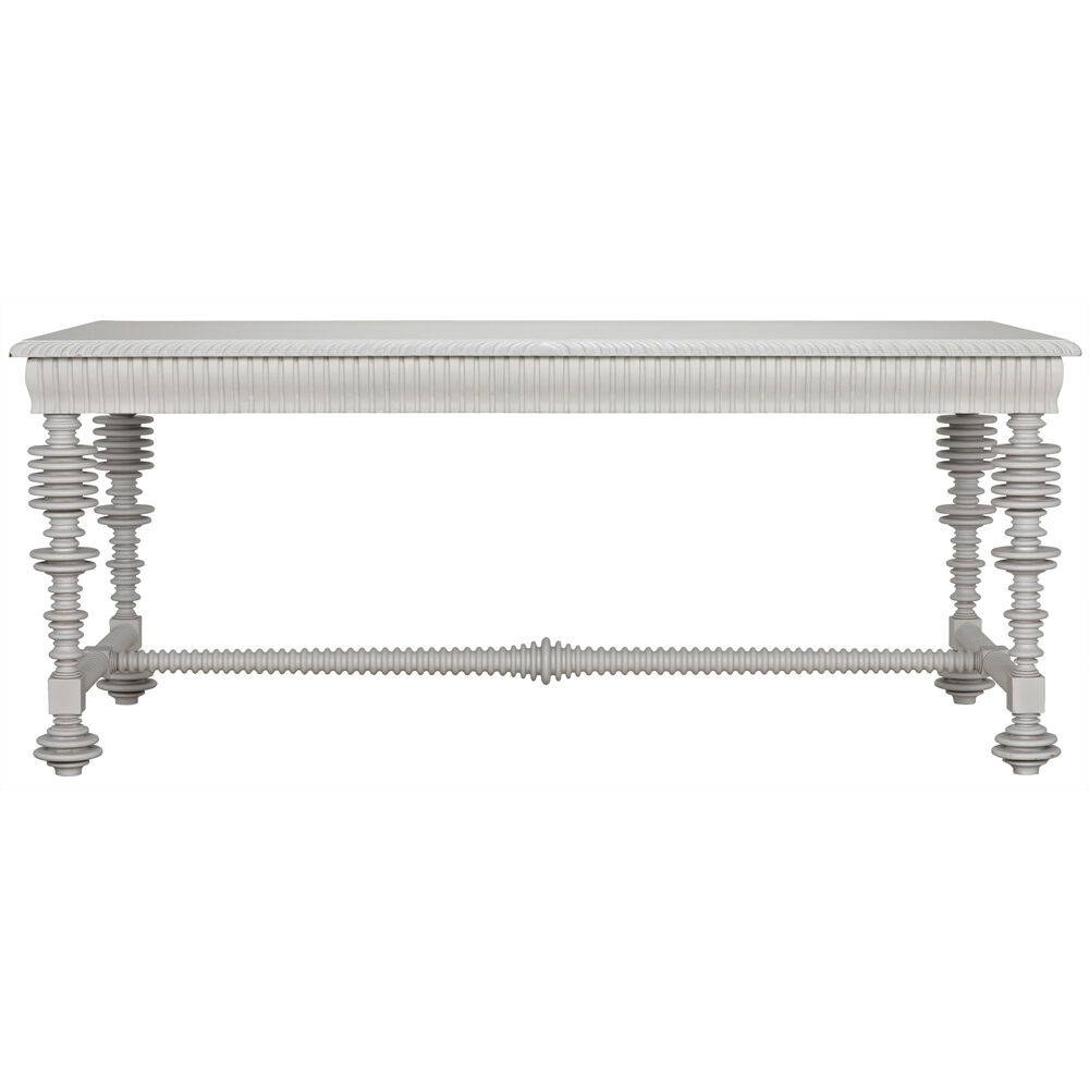 Portuguese 72 X 32 inch Solid White Desk