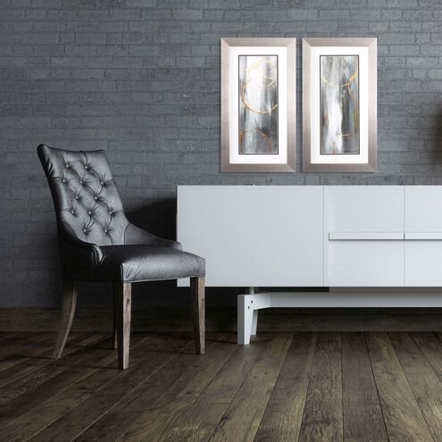 Abstract Gray and Metallic Framed Art