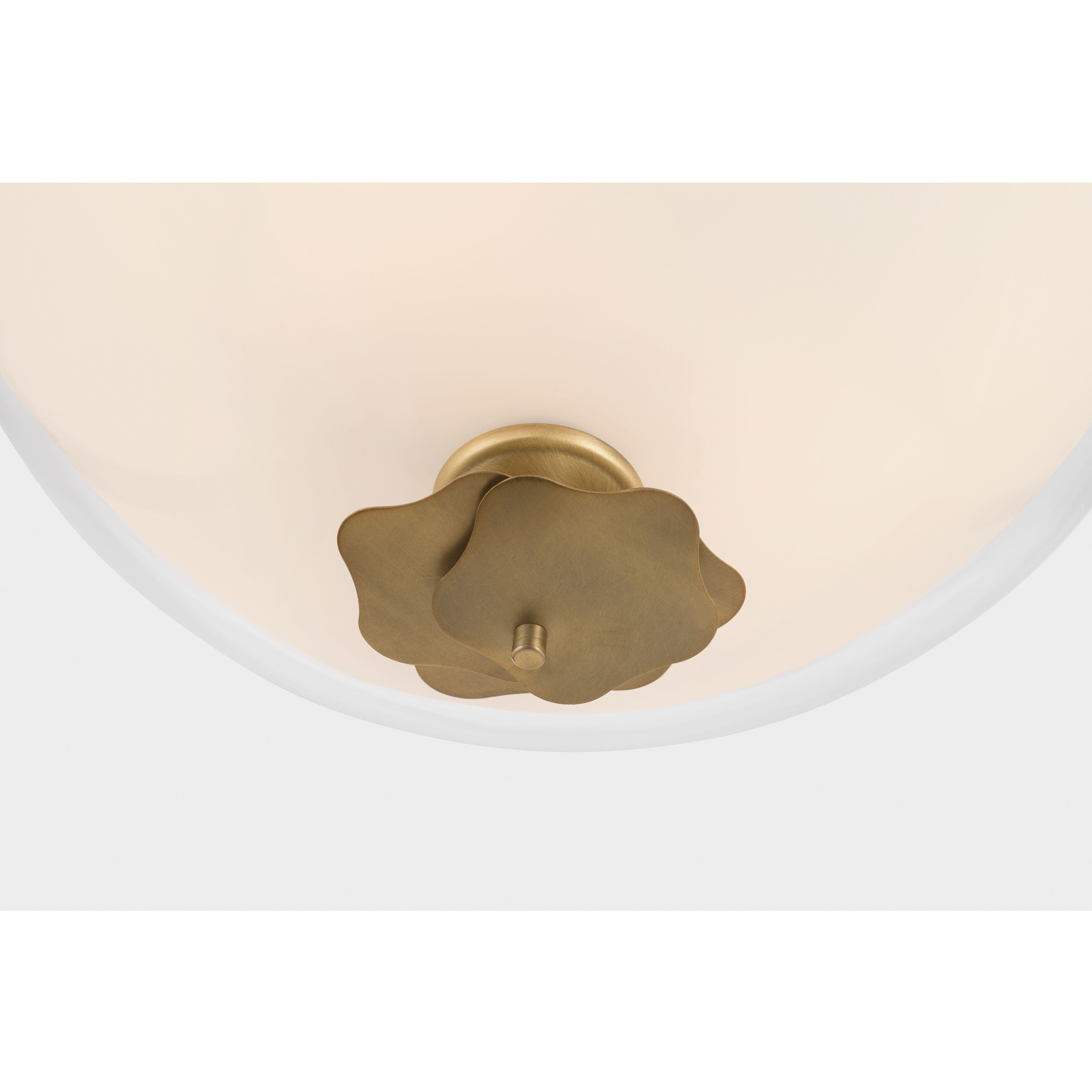 Elowen 3 Light 15 inch Legacy Brass Semi-Flush Mount Ceiling Light