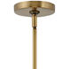 Oliver 1 Light 14.25 inch Black with Heritage Brass Indoor Pendant Ceiling Light