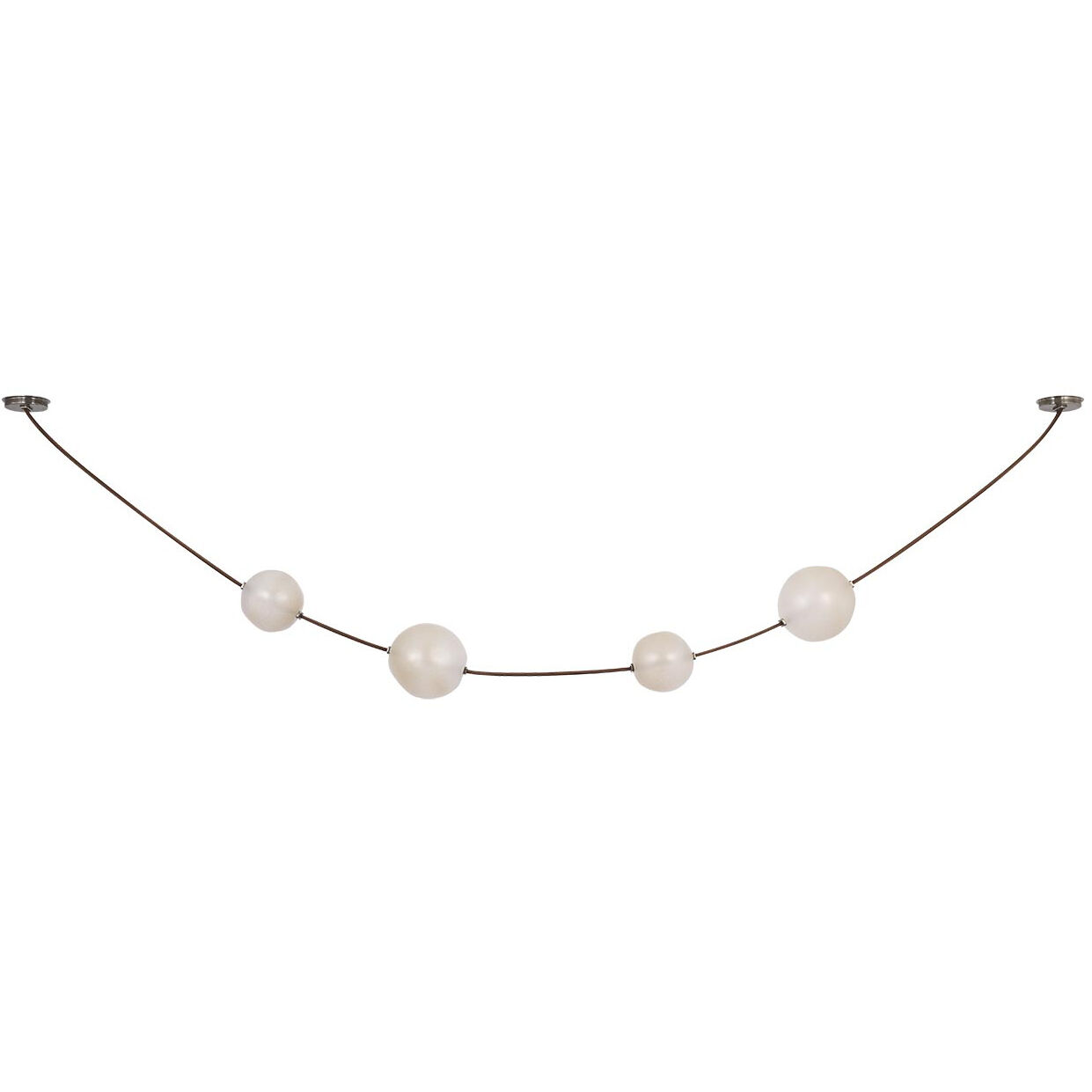Anne-Marie Barton Dune LED 8 inch Russet Suede and Mottled Pewter Belted Light Ceiling Light