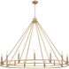 Dennison 16 Light 59.75 inch Signature Brass Chandelier Ceiling Light