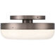 Harwel LED 12 inch Harlow Bronze Flush Mount Ceiling Light