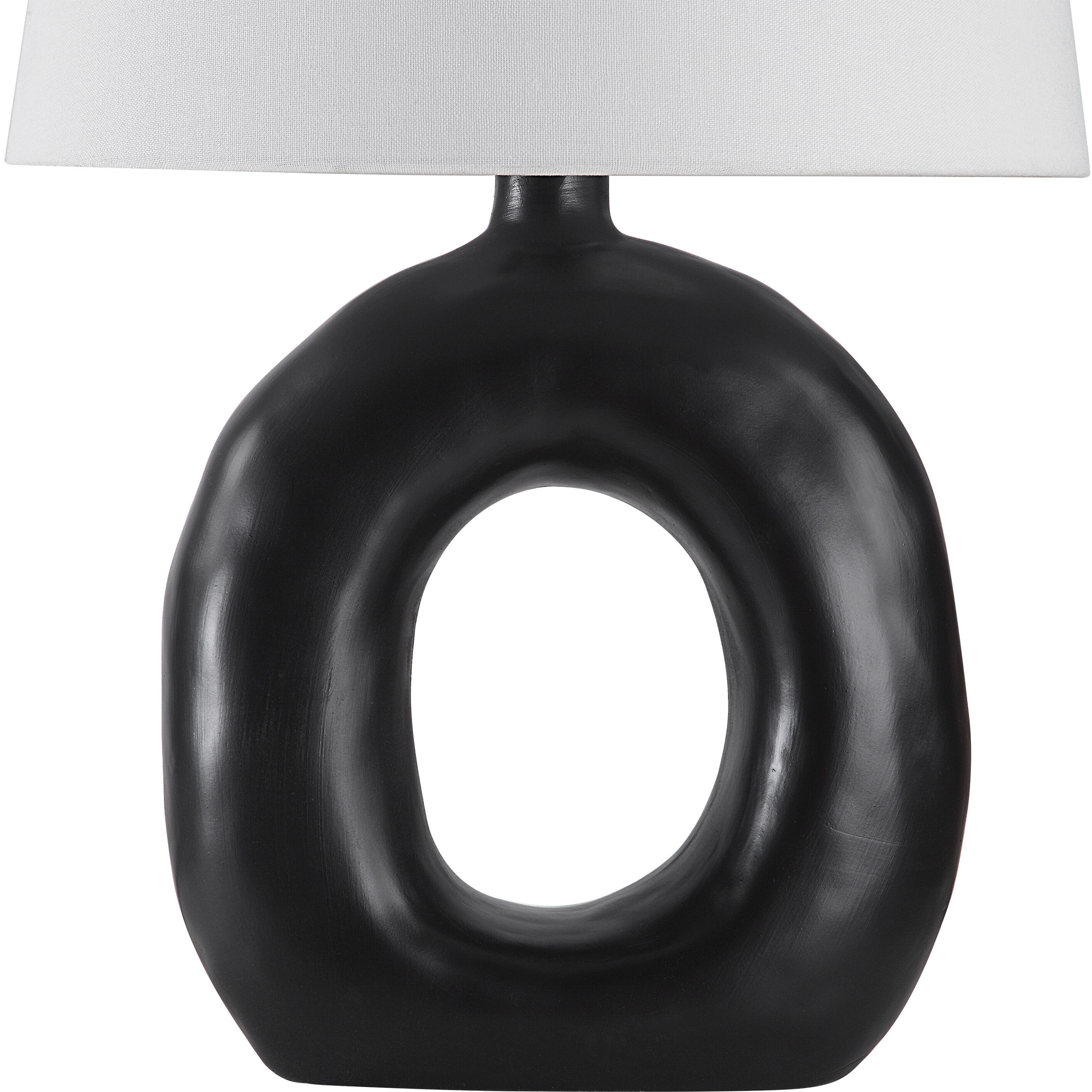 Omaru 23 inch 100 watt Matte Black Table Lamp Portable Light