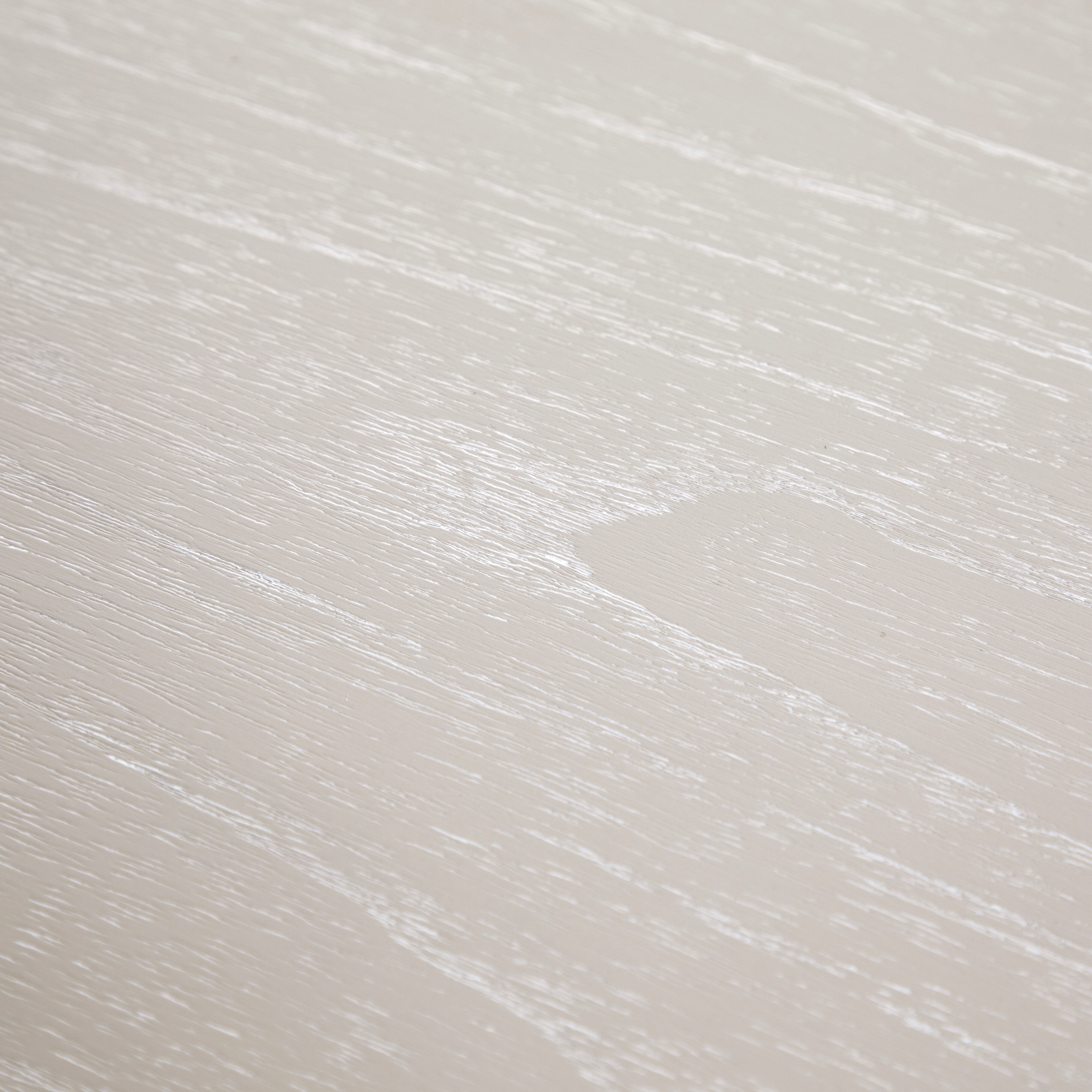 Caroline Cerused White and Painted Burlap Chest