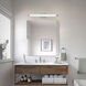Straitaway LED 32 inch Brushed Nickel Bath Vanity & Wall Light in 3500K, dweLED