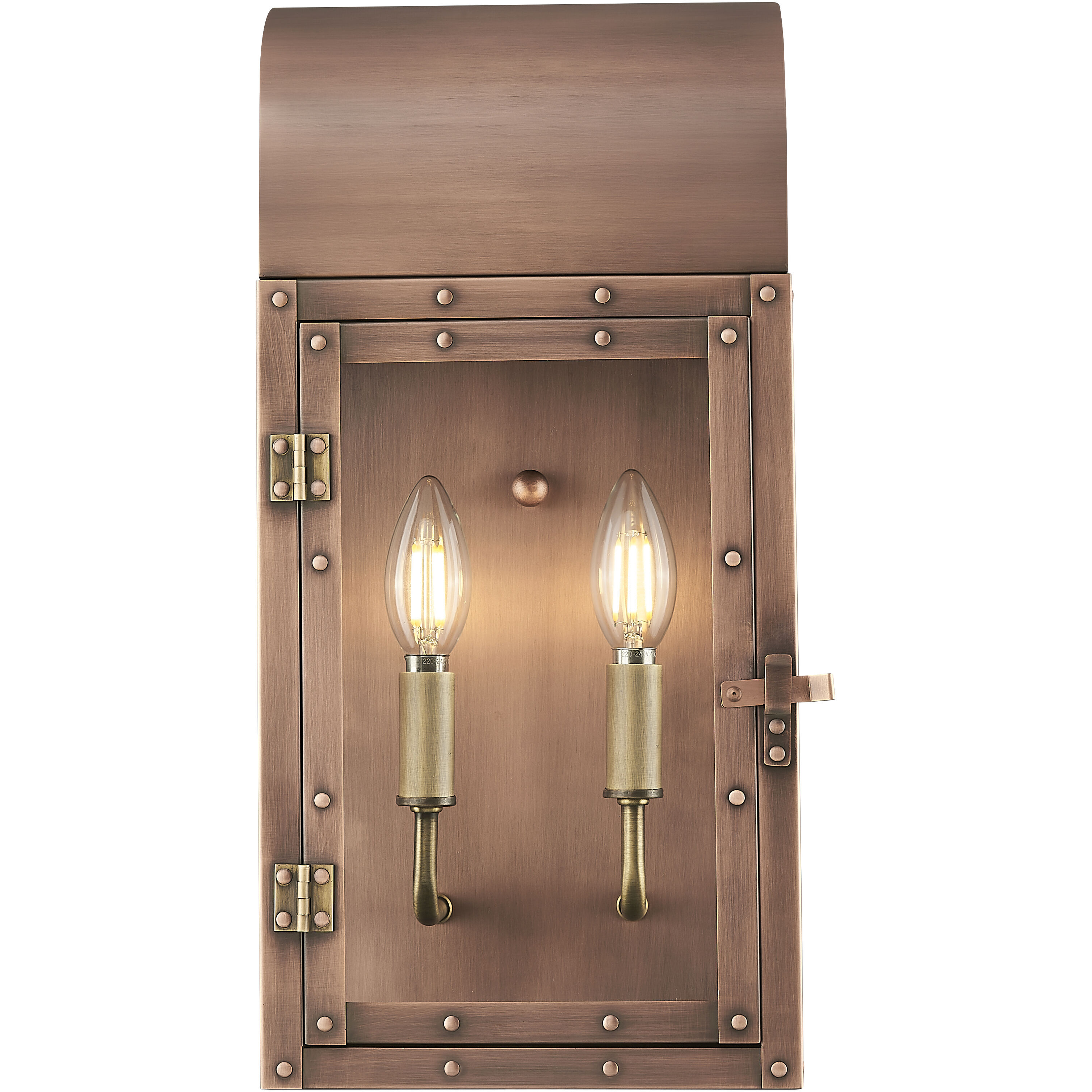 Spencer 2 Light 16.75 inch Antique Copper Exterior Wall Mount