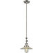 Franklin Restoration Halophane 1 Light 8.5 inch Brushed Satin Nickel Mini Pendant Ceiling Light in Incandescent, Clear Halophane Glass, Franklin Restoration