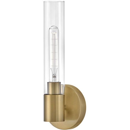 Shea LED 5.25 inch Lacquered Brass Bath Light Wall Light
