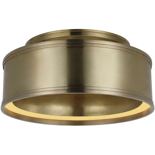 Chapman & Myers Connery LED 14 inch Antique-Burnished Brass Flush Mount Ceiling Light