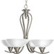 Sentura 4 Light 26 inch Brushed Nickel Chandelier Ceiling Light