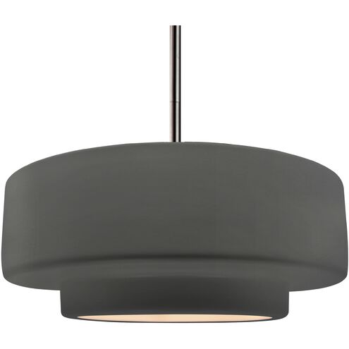 Radiance LED 16.25 inch Brushed Nickel and Gloss Gray Pendant Ceiling Light