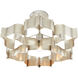 Grand Lotus 1 Light 20.25 inch Contemporary Silver Leaf Pendant Ceiling Light, Small, Semi-Flush Convertible